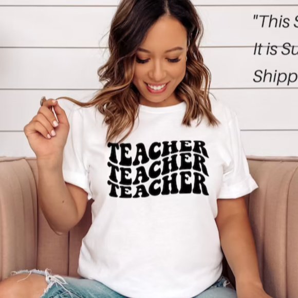 Retro Teacher Crewneck Retro Teach Shirt Teacher Tee Gift for Teacher